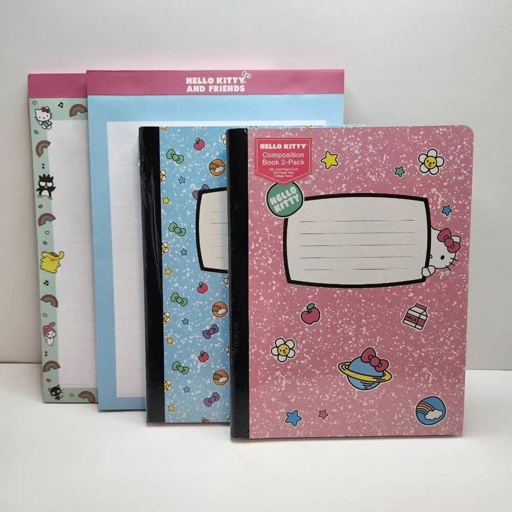 Hello Kitty Set of 4 Note pads | Note Pads Legal Pads, Composition Books | NEW